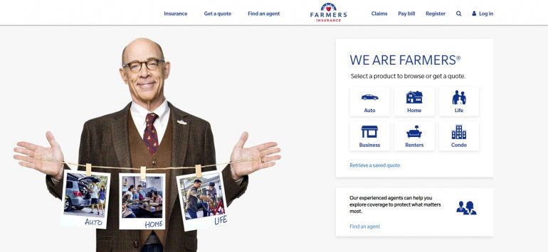 Screenshot Celebrity Farmers Insurance