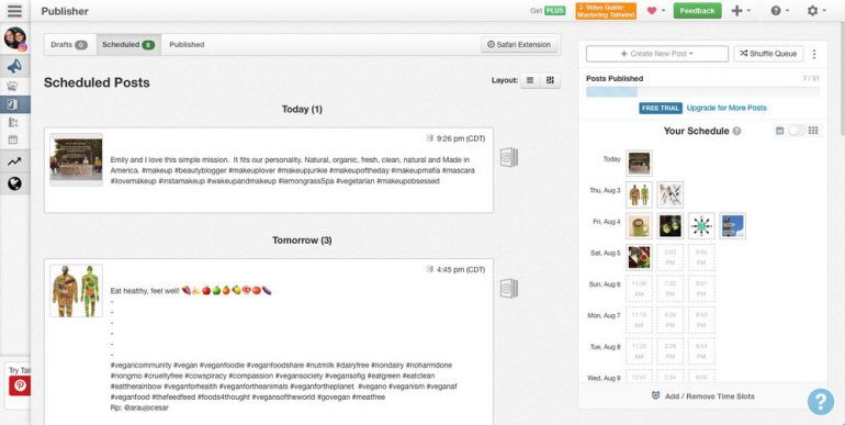 Screenshot van Tailwind.