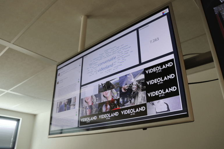 Voorbeeld van een socialmedia-dashboard voor interne bewustwording.