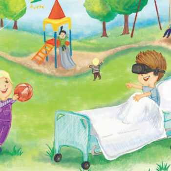 Een virtual-reality-speeltuin: VR op de kinderafdeling van het ziekenhuis