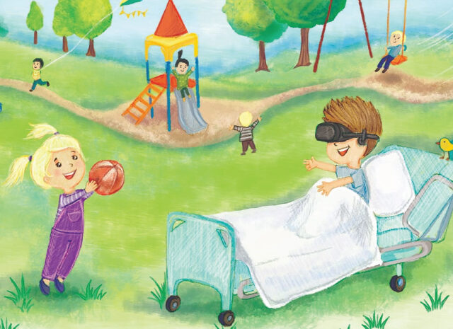 Een virtual-reality-speeltuin: VR op de kinderafdeling van het ziekenhuis