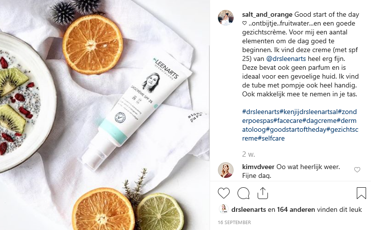 Screenshot influencer marketing Instagram.