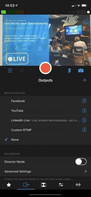 Screenshot van LinkedIn waarbij je ziet hoe je LinkedIn Live kunt gebruiken.
