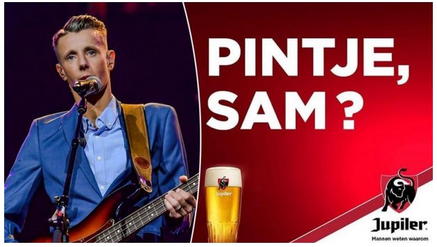 Advertentie Jupiler Sam Bettens.