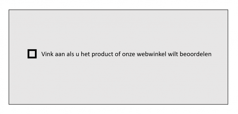 Checkbox met een vinkje voor het ontvangen van de nieuwsbrief van een bedrijf.