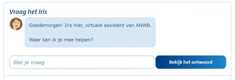 chatbot iris anwb