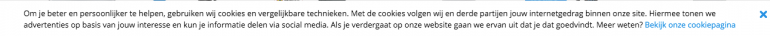 Cookiemelding van Coolblue.