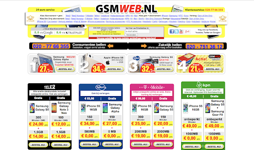 Screenshot GSMweb.nl