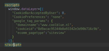 Script cookies Coolblue.