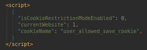 Script zonder cookie restriction mode.