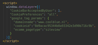 Script cookiess Coolblue tweede bezoek of pagina.