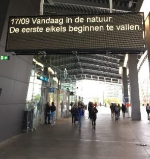 Conversational - Bord op Utrecht CS: vandaag in de natuur