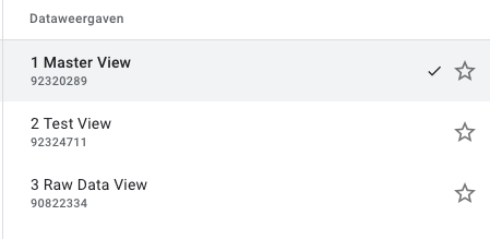 Verschillende dataweergave in Google Analytics.