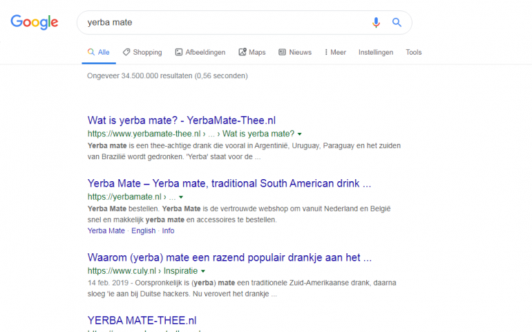 Google screenshot serp.