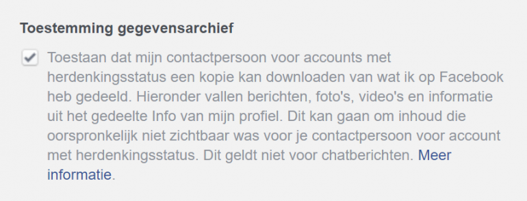 Screenshot van je Facebook-account verwijderen.