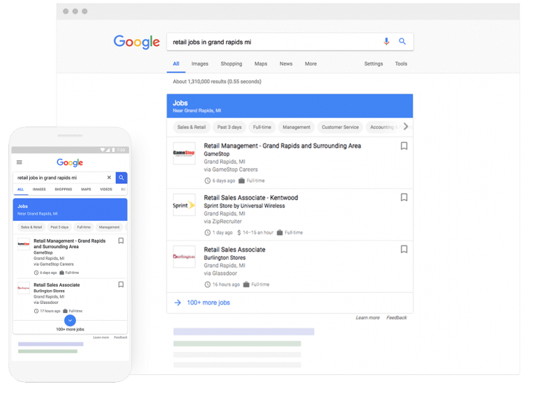 Google for jobs.