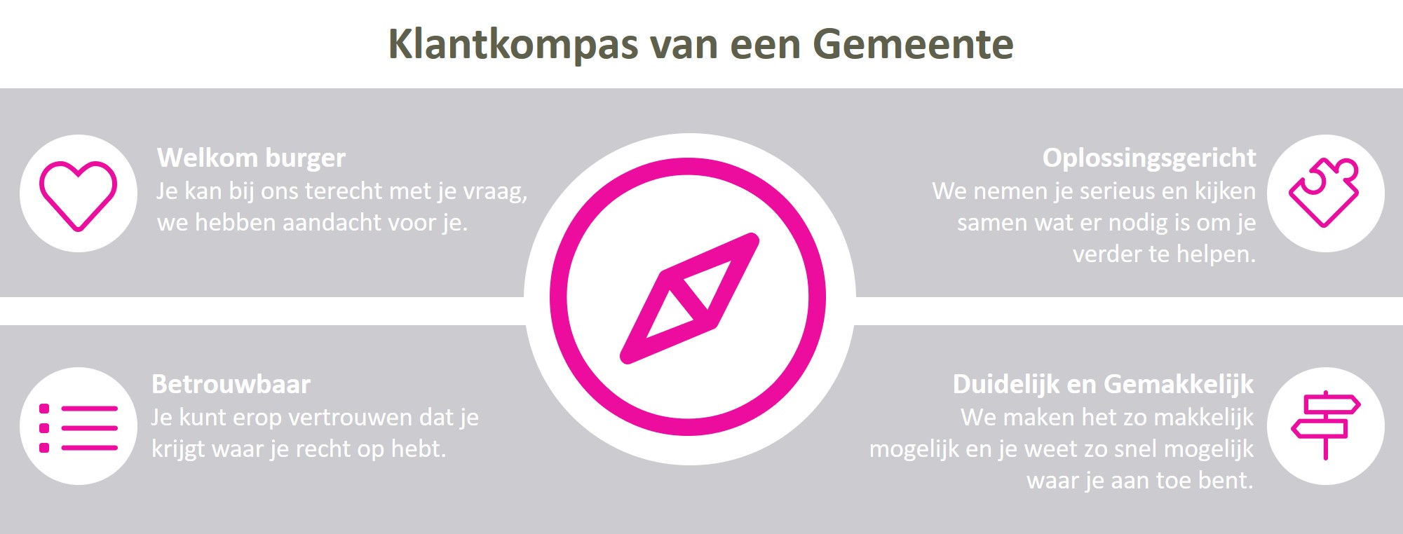 Voorbeeld van een klantkompas.