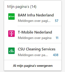 Overzicht pagina's