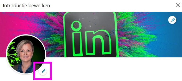 LinkedIn-account bewerken.