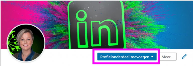 LinkedIn: profielonderdeel toevoegen.
