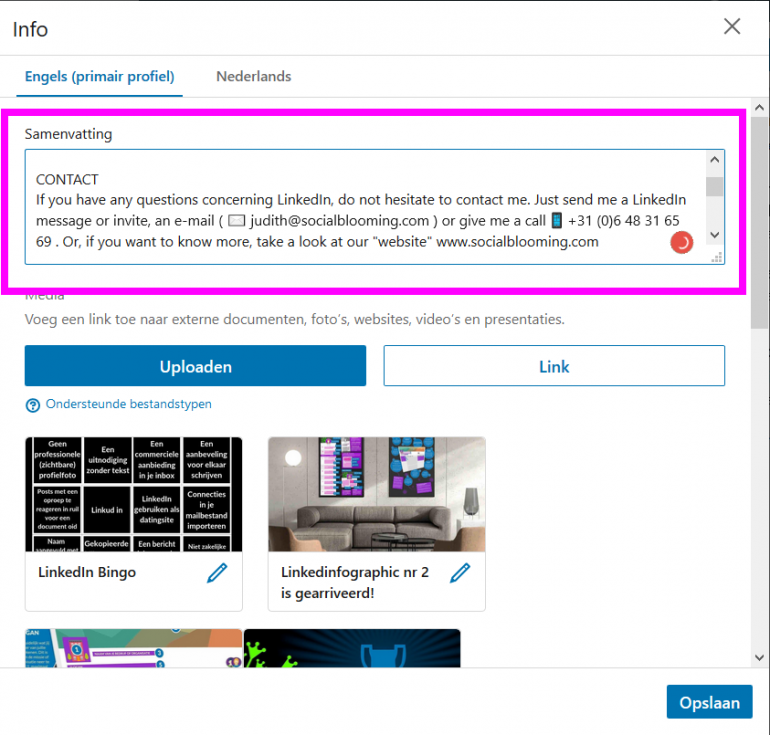 LinkedIn-contactgegevens verwijderen.