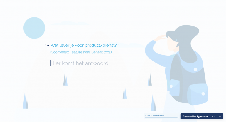 Formulier in Typeform