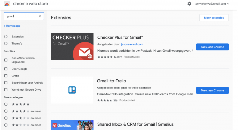 chrome extensies