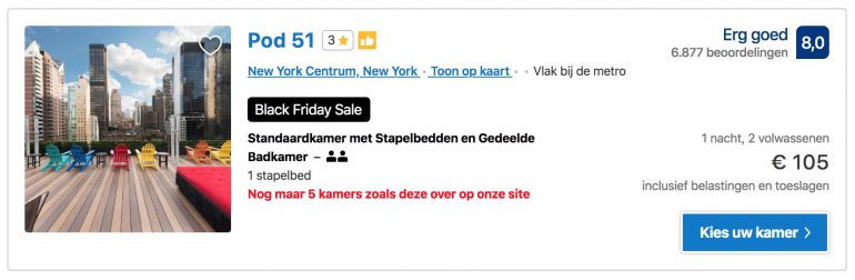 Screenshot van Booking.com.