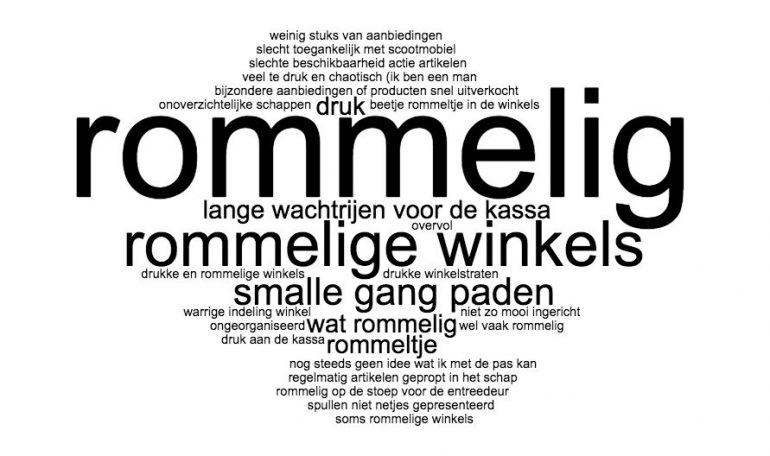 Woordwolk brand roast Kruidvat.