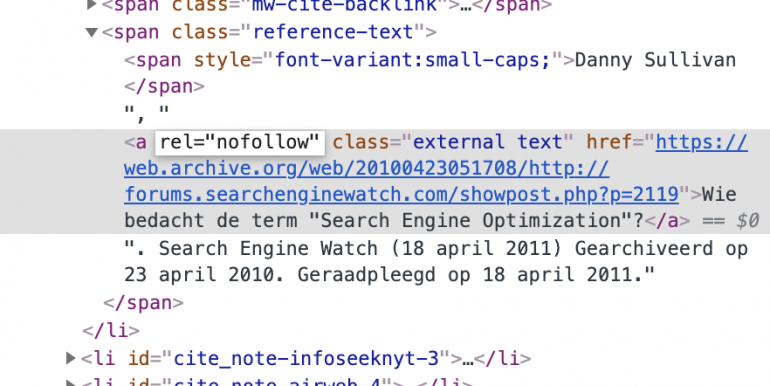 nofollow-link in code.