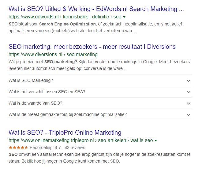 SEO-trends 2020: FAQ in SERP.
