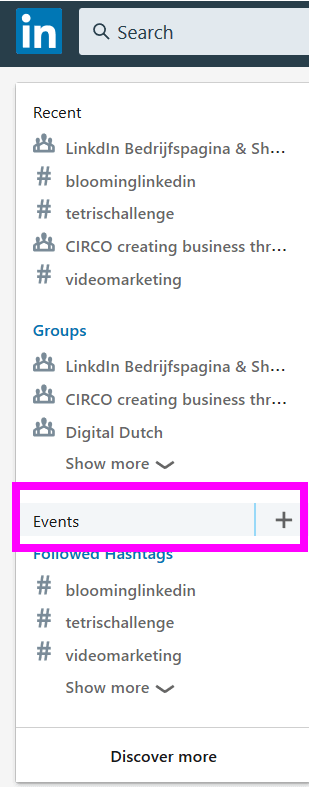 LinkedIn events aanmaken