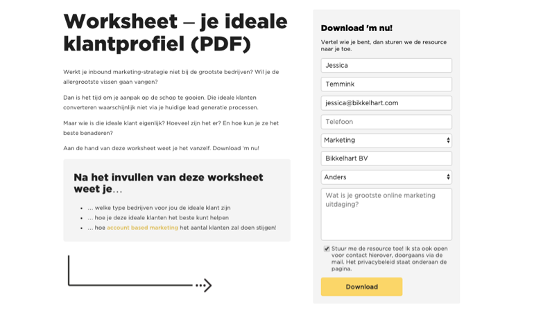 Voorbeeld van Fingerspitz