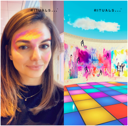 Artificial intelligence: Ritual of Holi Lens op Snapchat.