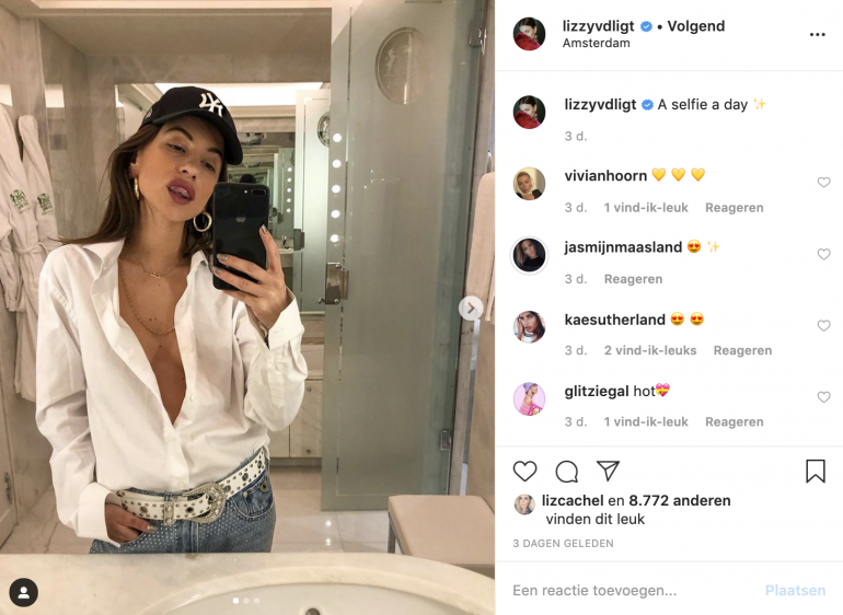 Selfie van LIzzy van der Ligt. 