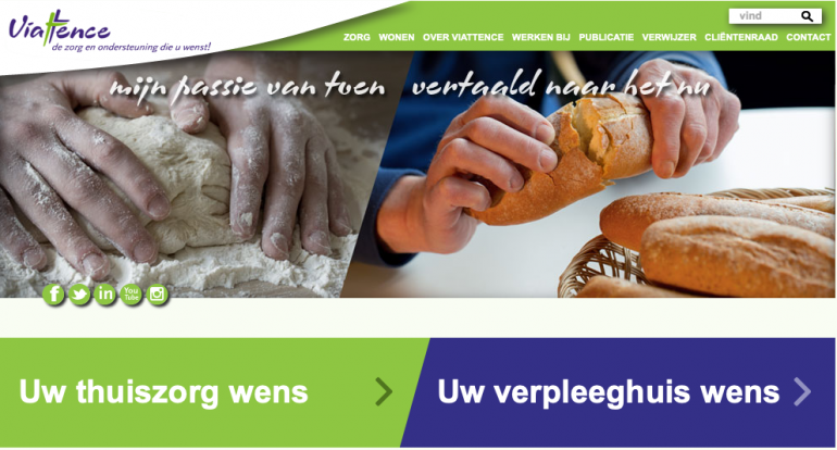 Homepage van Viattence