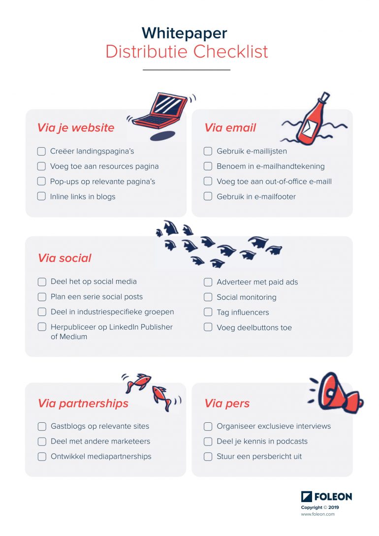 22 distributietips voor het verspreiden van je whitepaper.