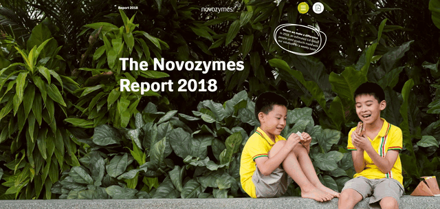 Voorbeeld van parallax van Novozymes. 