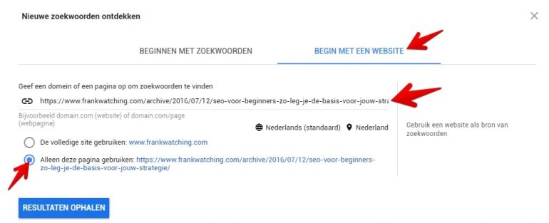 Nieuwe zoekwoorden vinden met Google