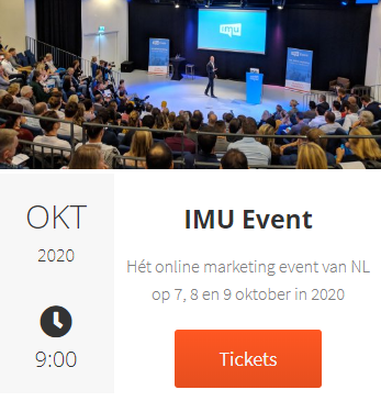 Voorbeeld van een content offer: een IMU Event.