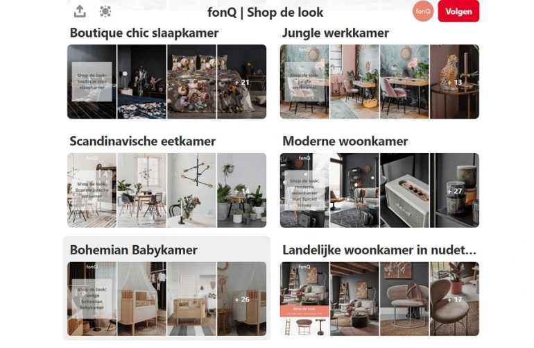 Screenshot van content van Fonq op Pinterest.