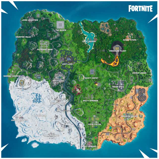 Fortnite landkaart