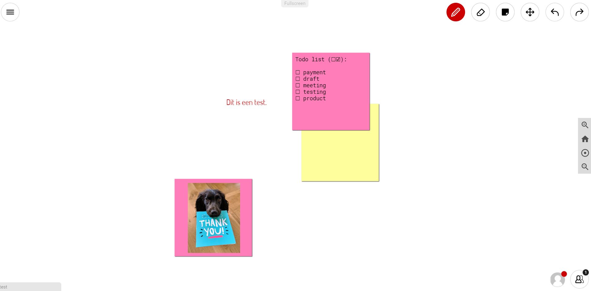 Screenshot van de tool Ziteboard.