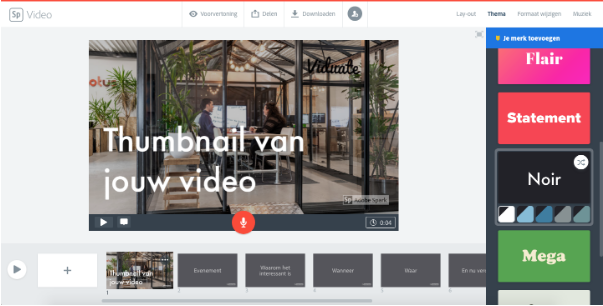 thumbnails maken met adobe spark