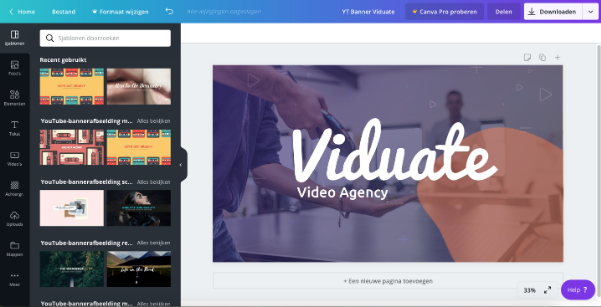 Thumbnails maken met Canva.