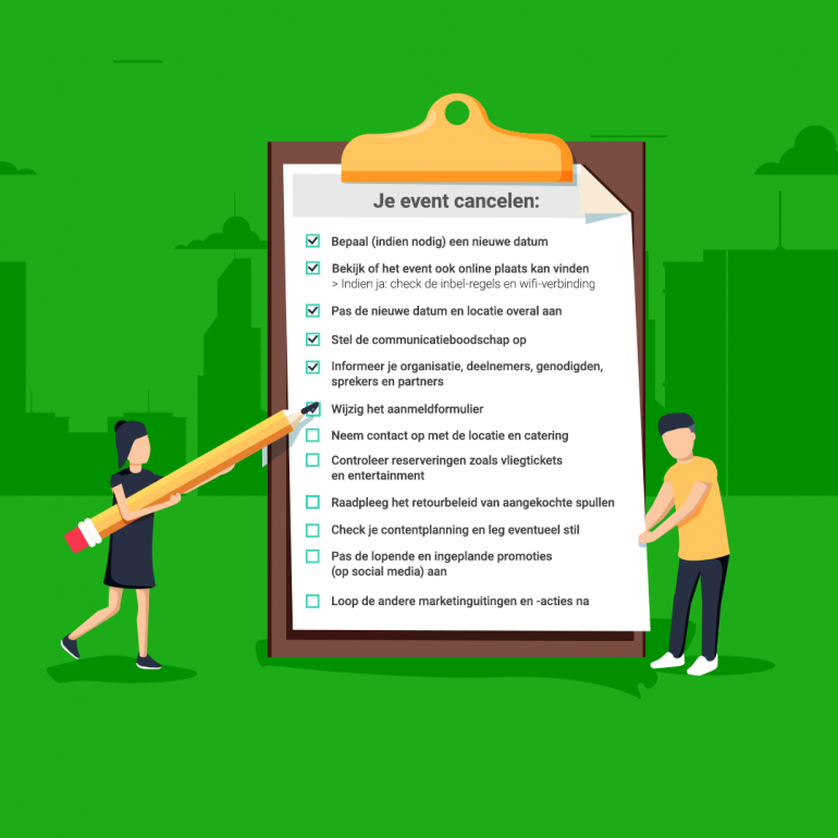 Checklist voor het cancelen van je event.