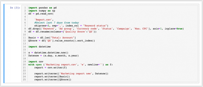Python code