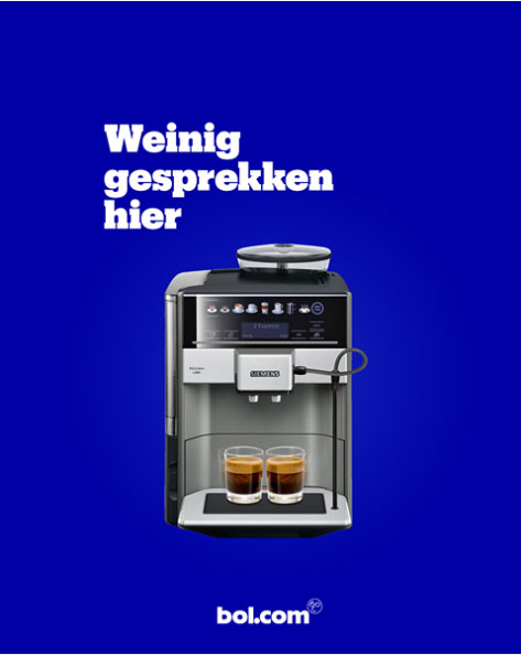 Bol.com weinig gesprekken hier bij koffieapparaat.