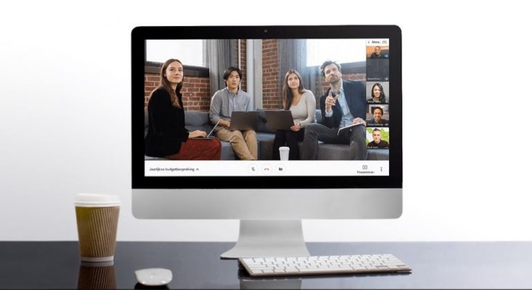 Screenshot van de tool Google Hangouts.