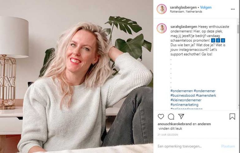 Instagram Sarah Glad.